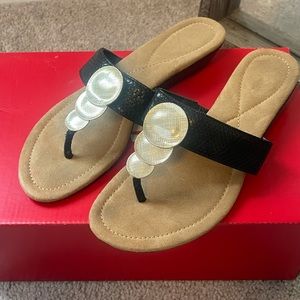 Gold Oval Sandals